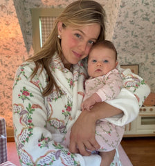 The Hotel Robe - Pink Ribbon Rose Ikat