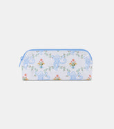 Roller Rabbit x Hill House Small Makeup Bag - Blue Floral Monkey Trellis