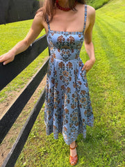 The Margot Dress - Stowell Medallion Iris