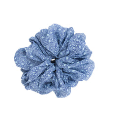 Hill House x Wet Brush XL Chiffon Scrunchie - Cornflower Ditsy Thistle