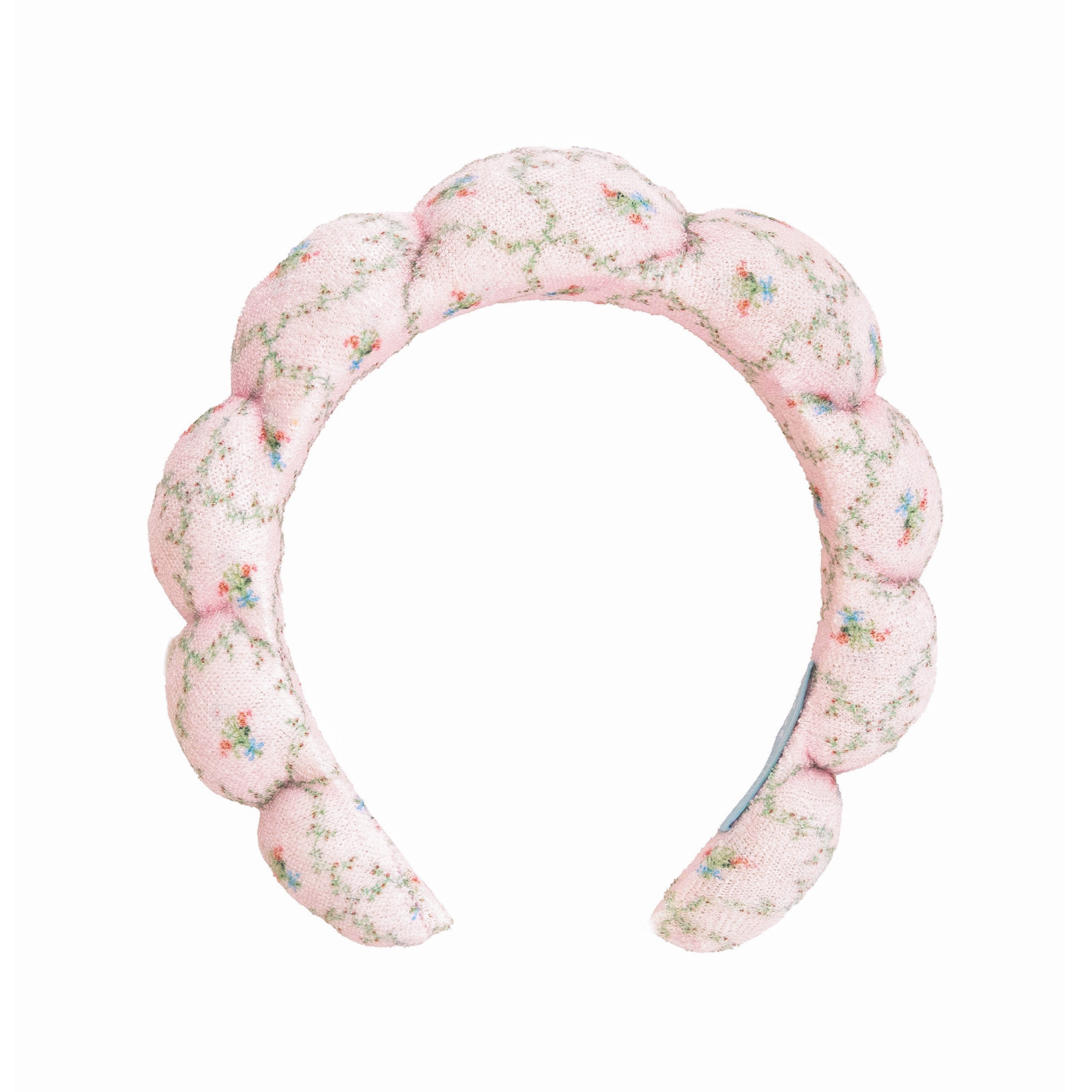 Hill House x Wet Brush Terry Scalloped Headband- Pink Trellis