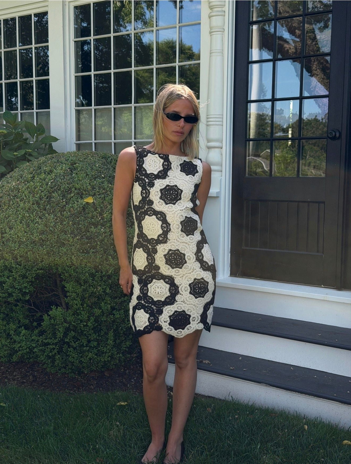 The Lisandra Dress - Black/Ivory Crochet Lace