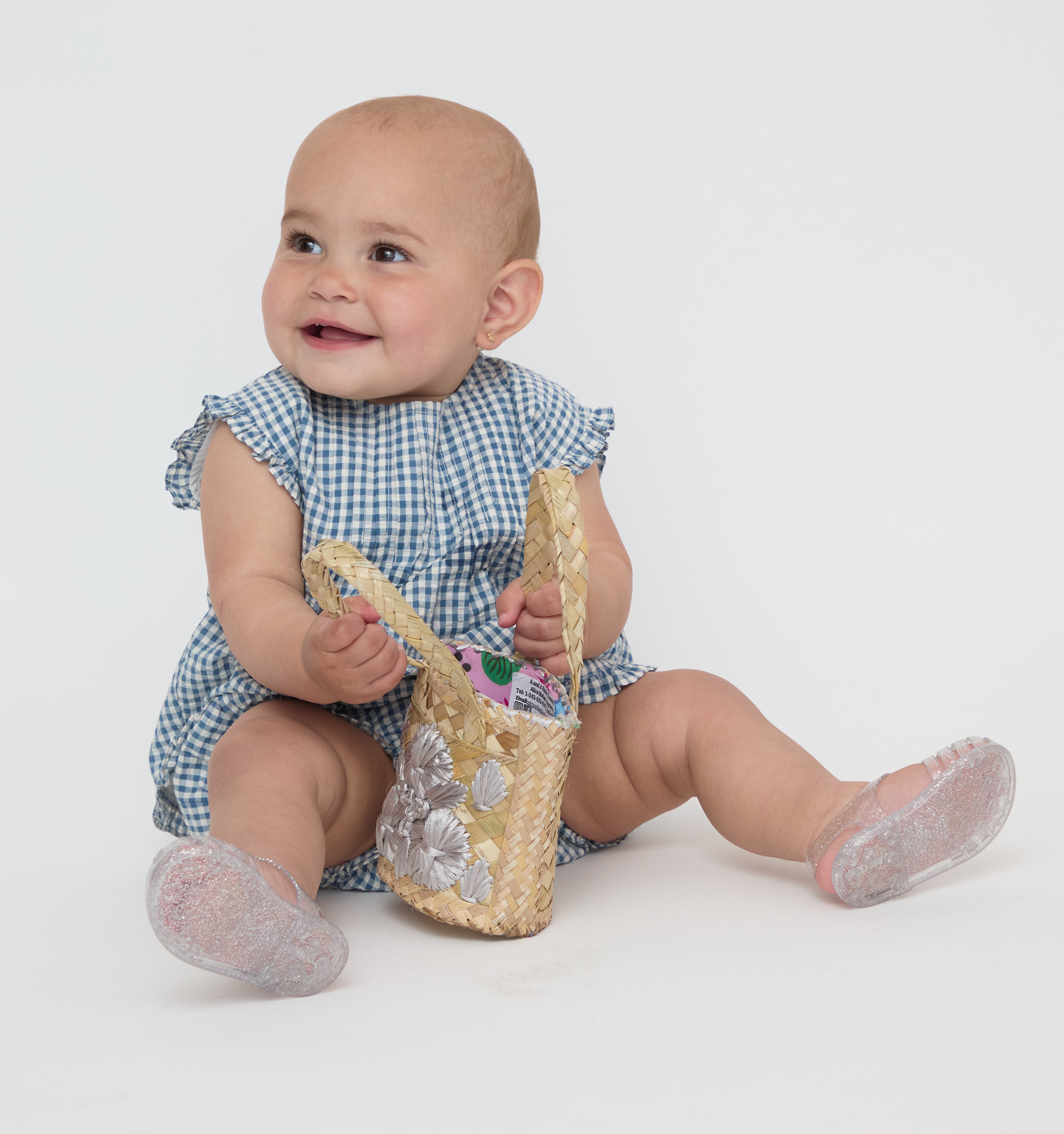 The Baby Cameron Short Set - Lagoon Gingham