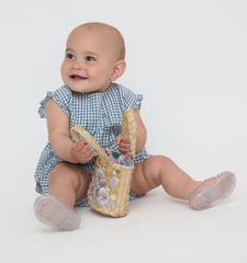 The Baby Cameron Short Set - Lagoon Gingham