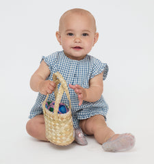 The Baby Cameron Short Set - Lagoon Gingham