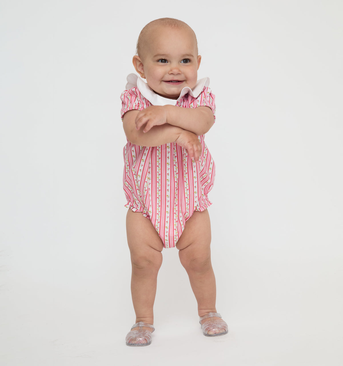 The Baby Nova Bubble - Pansy Stripe Pink