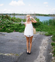 The Palmer Top - White Linen