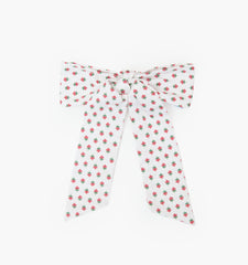 The Belle Bow - White Poppy Half Drop
