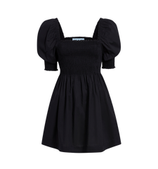 The Athena Nap Dress - Black Cotton