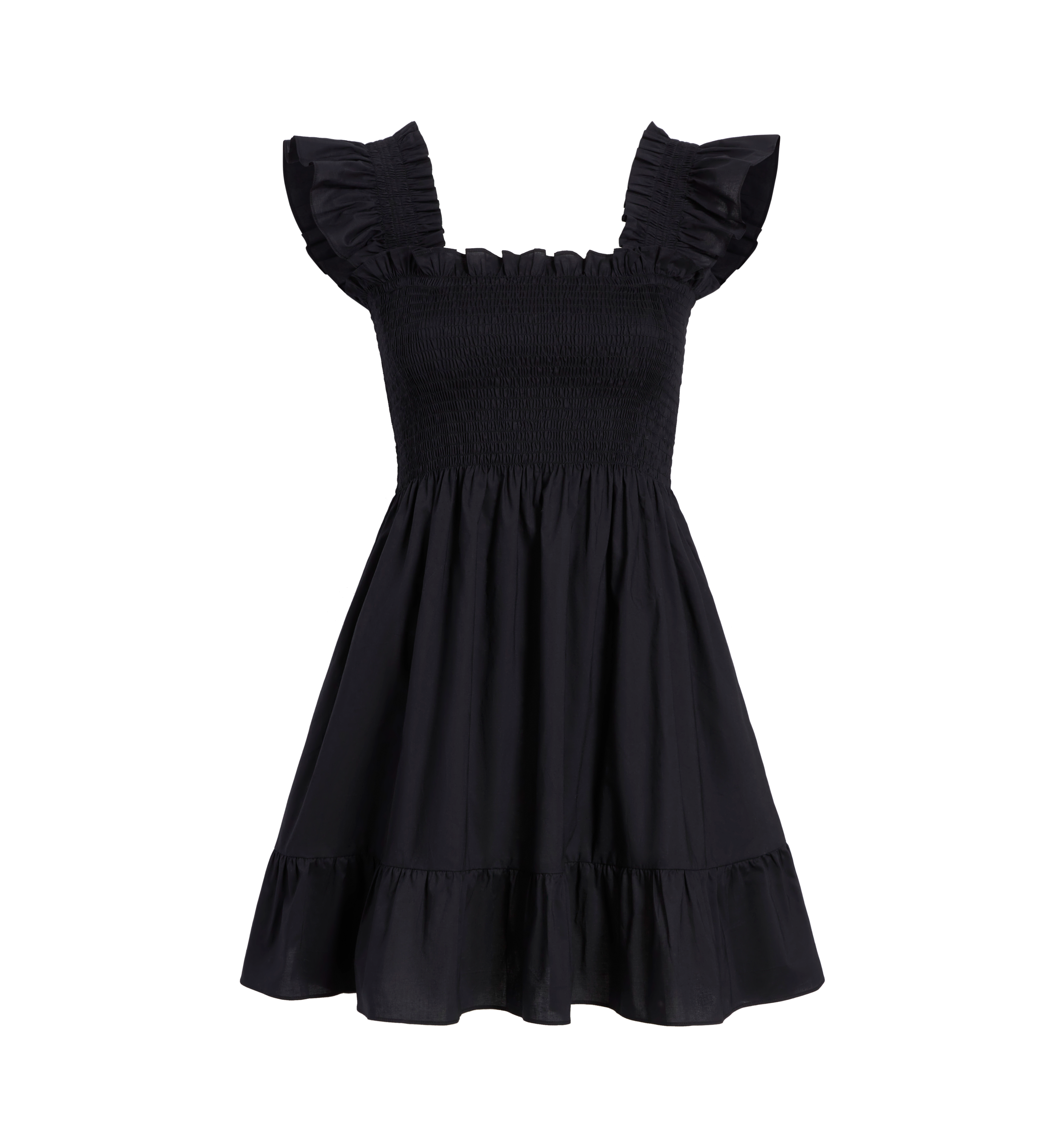 The Elizabeth Nap Dress - Black Cotton