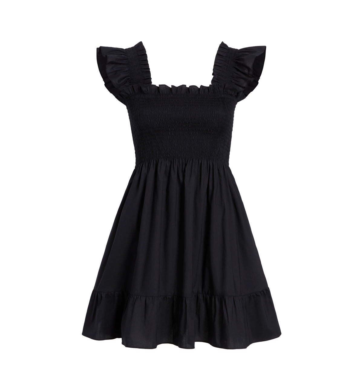 The Elizabeth Nap Dress - Black Cotton