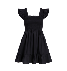 The Elizabeth Nap Dress - Black Cotton