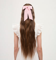 Belle Bow - Pink Grosgrain