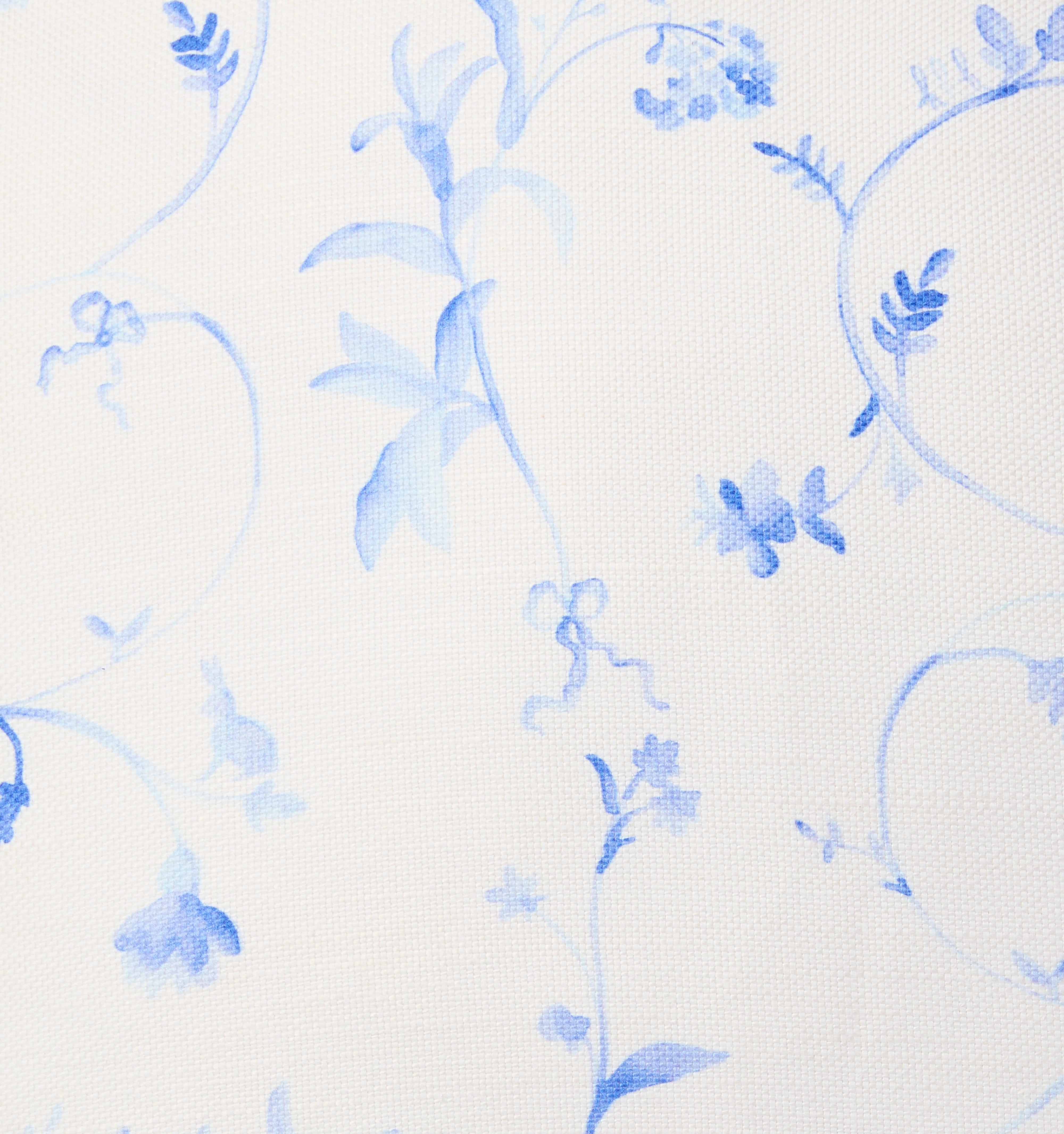 The Perry Lumbar Throw Pillow - Blue Botanical