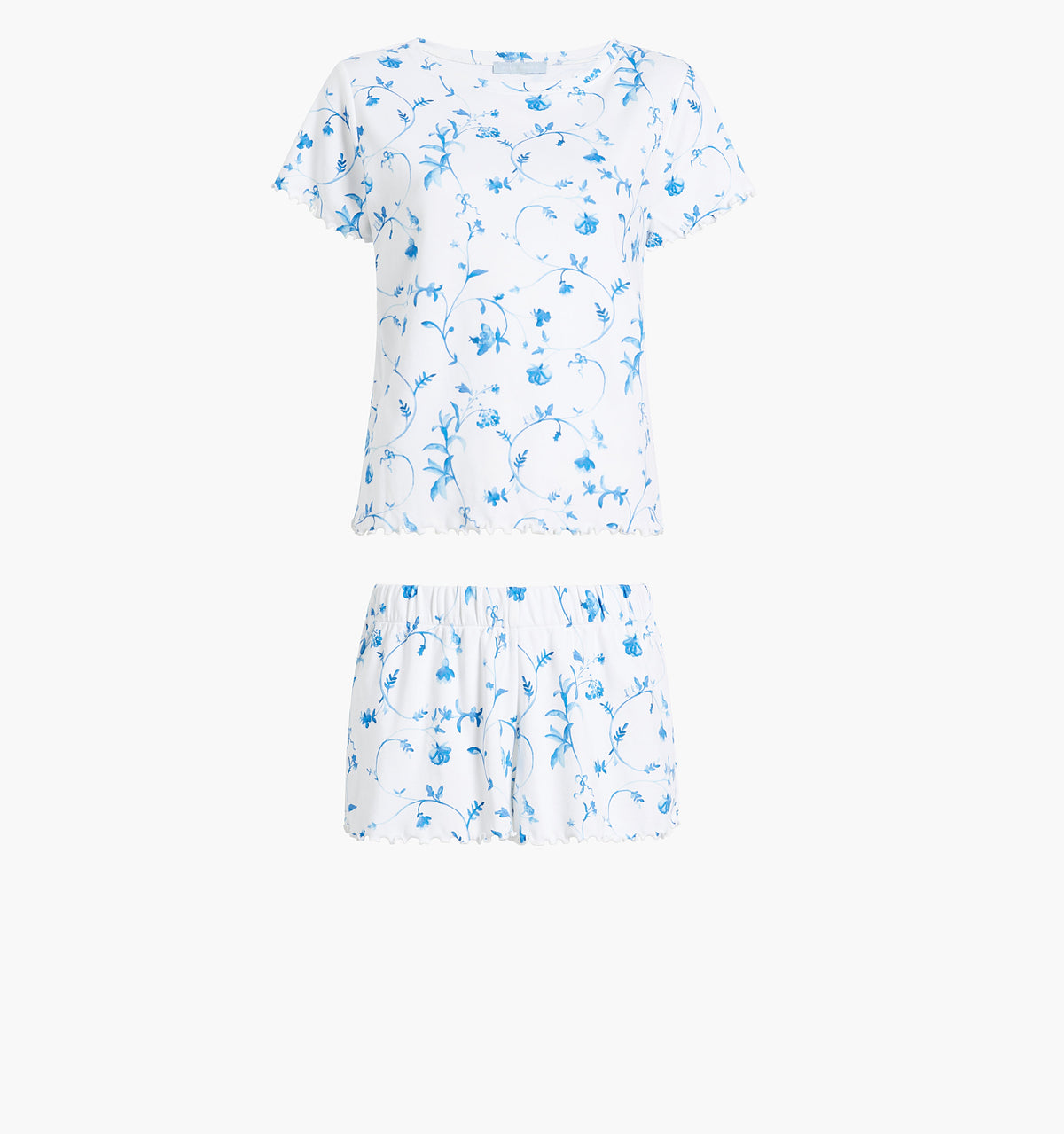 The Nina Pajama Set - Blue Botanical