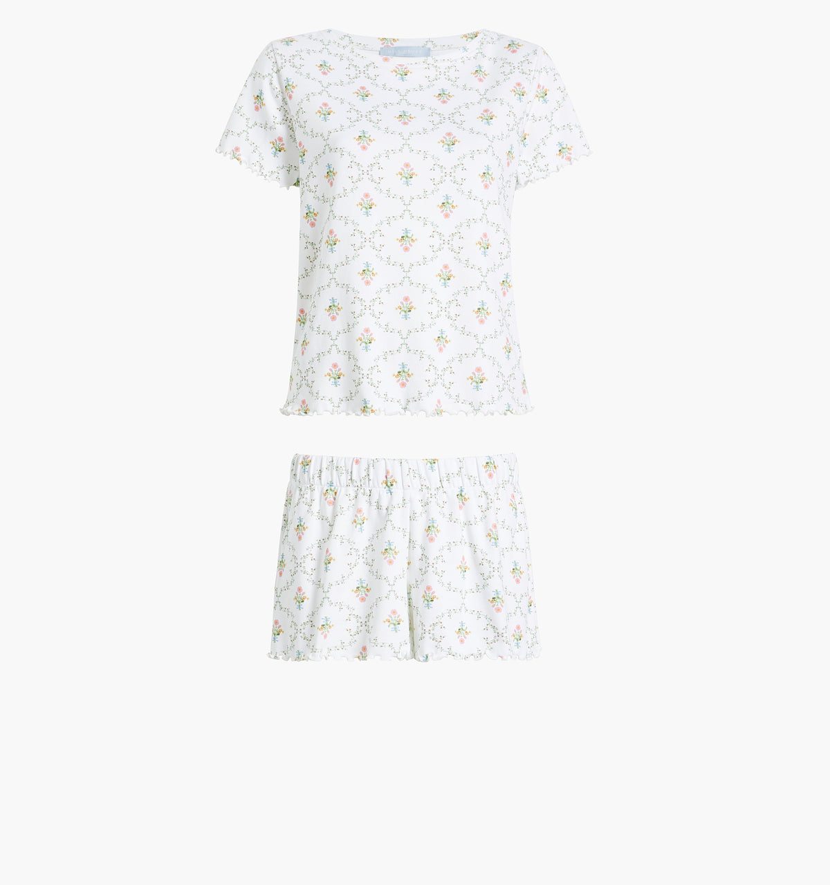 The Nina Pajama Set - Pastel Trellis