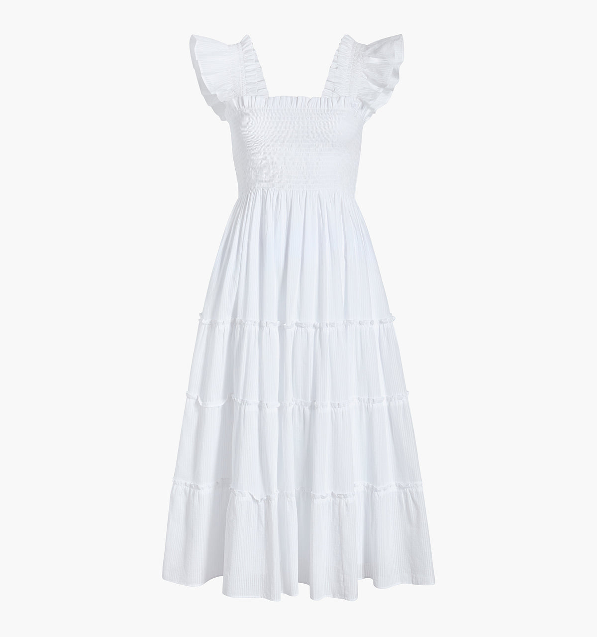 The Maternity Ellie Nap Dress - White Shadow Stripe