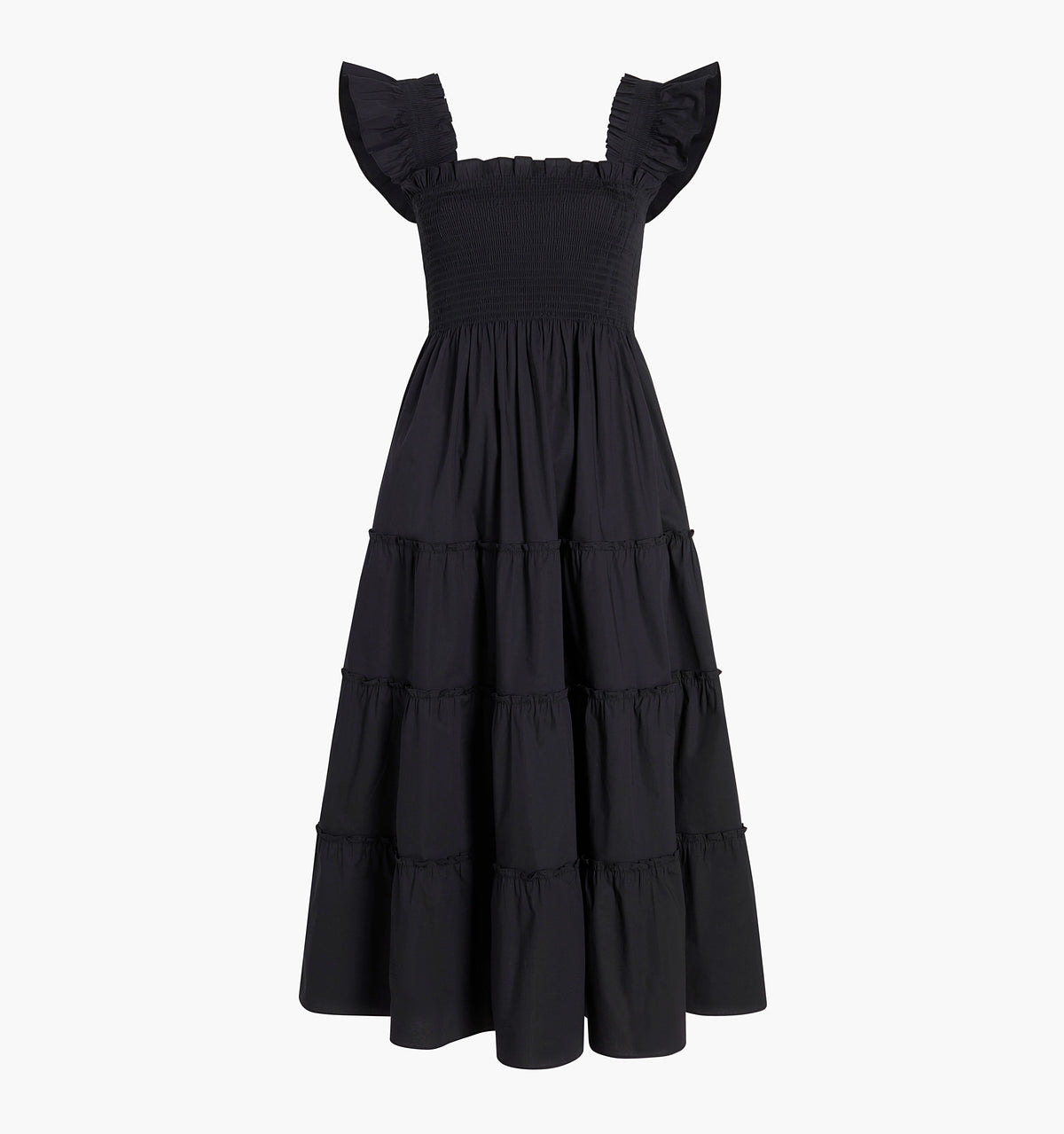 The Maternity Ellie Nap Dress - Black Cotton