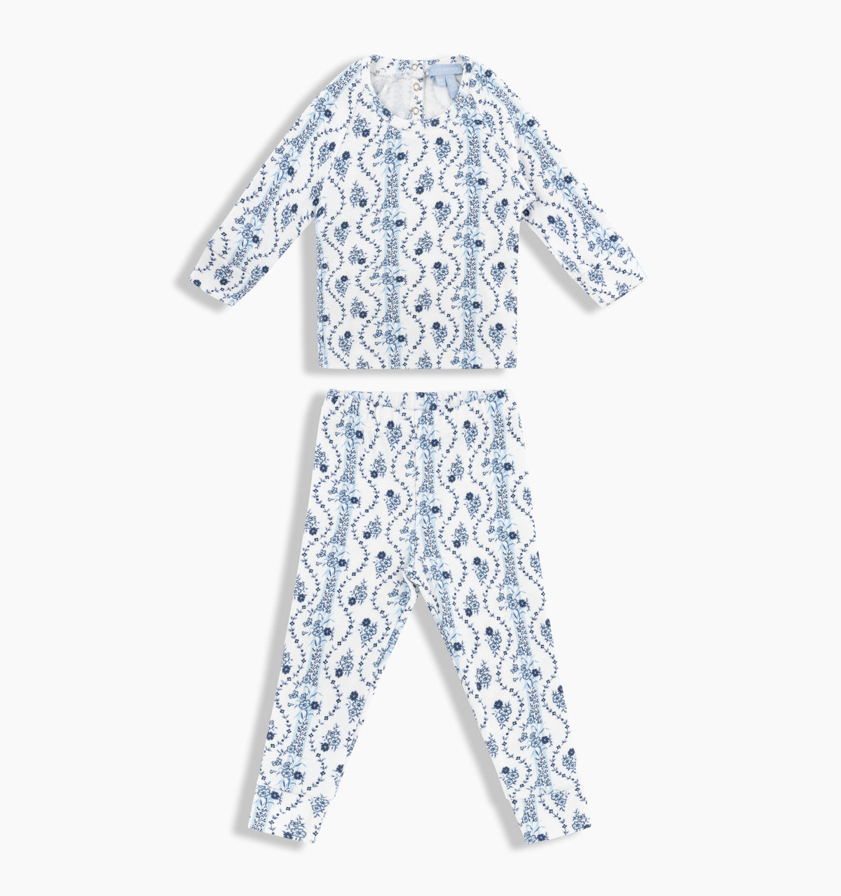 The Baby PJ Set - Blue Vine Stripe