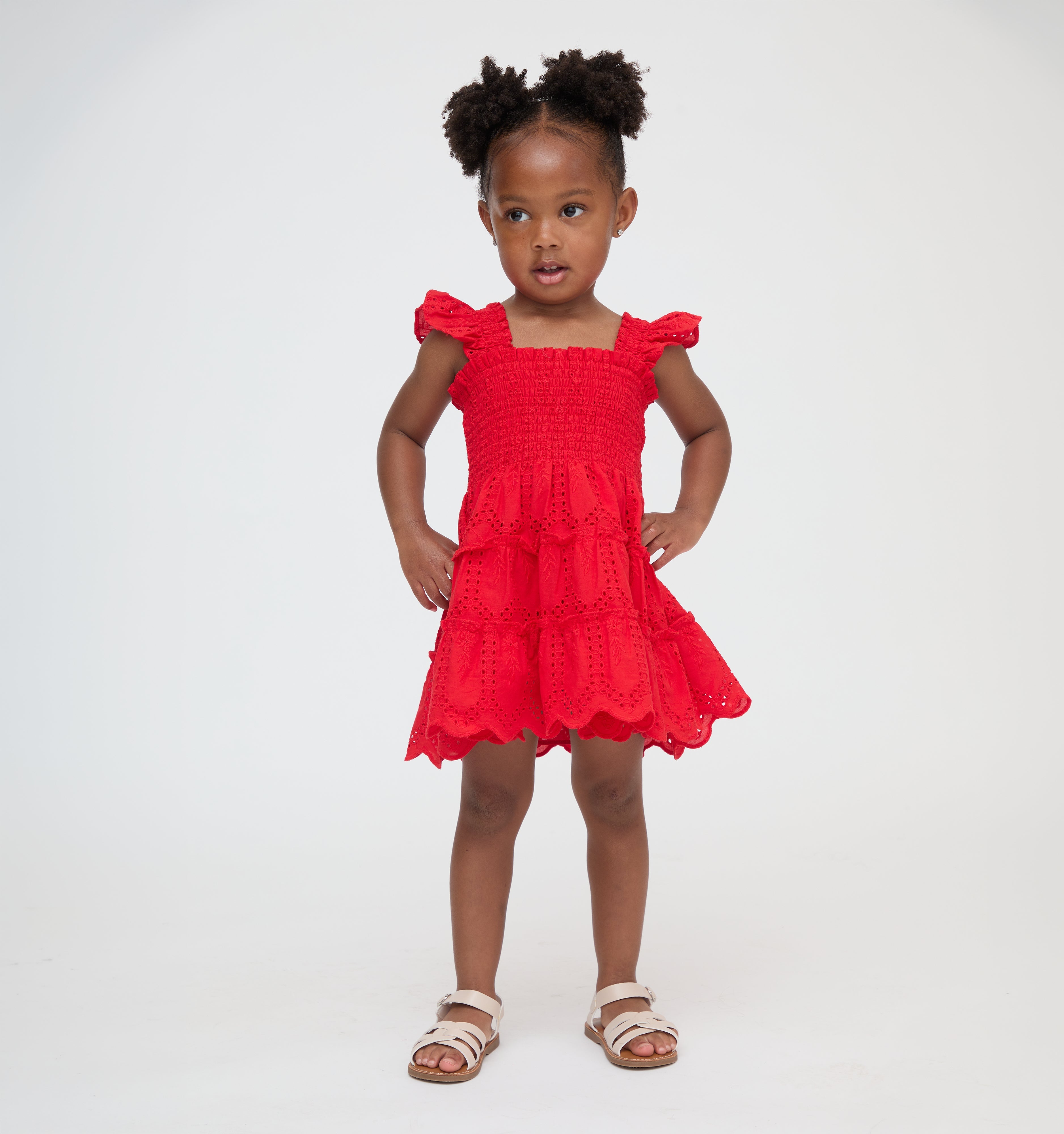 The Baby Ellie Nap Dress - Cherry Trellis Broderie