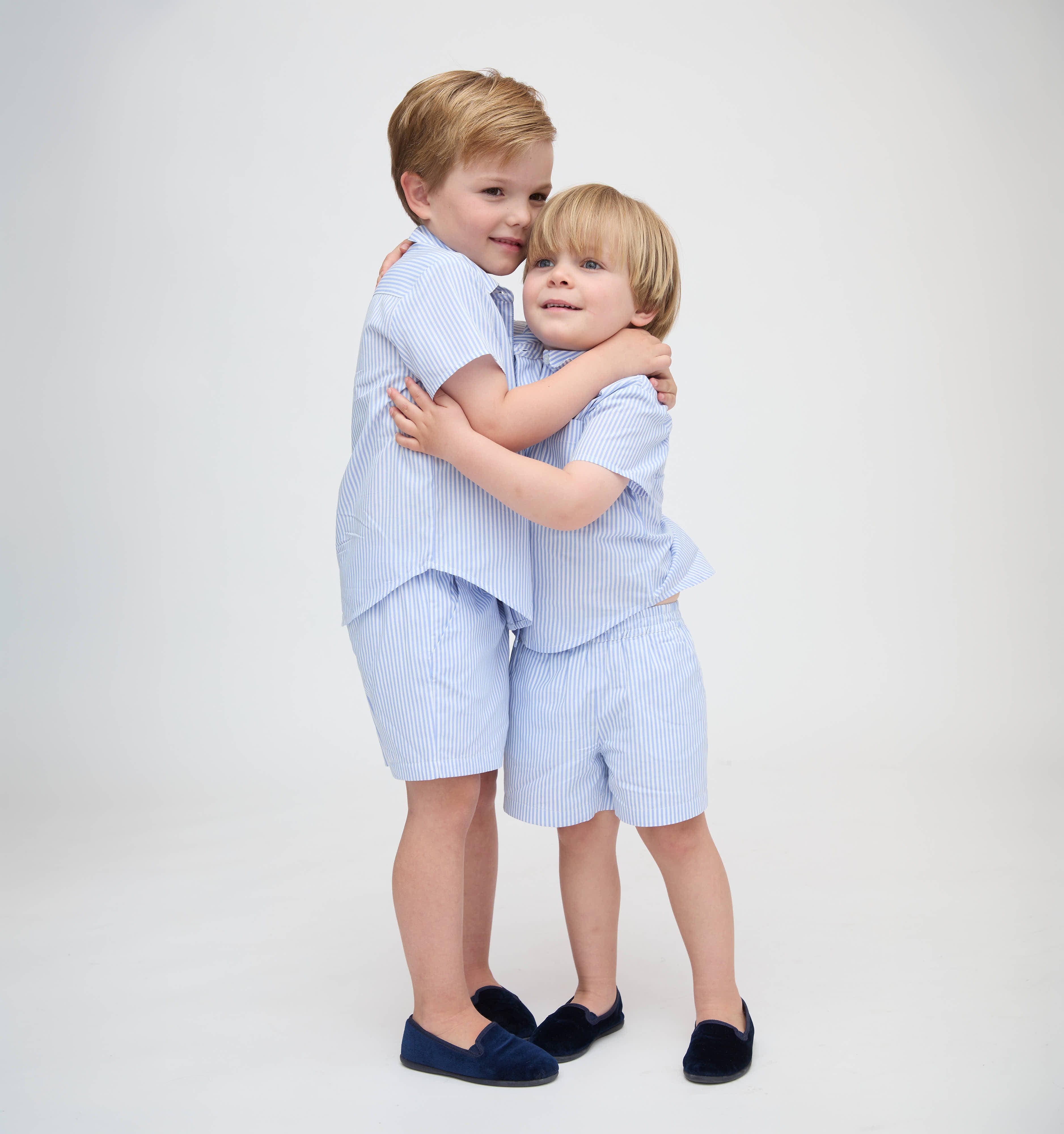 The Baby Beau Shirt - Blue/White Stripe