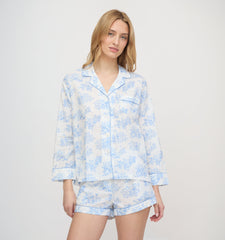 Roller Rabbit x Hill House Leila Lounge Set - Blue Sherwood Forest Monkey