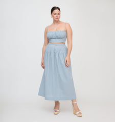The Ame Skirt - Lagoon Gingham