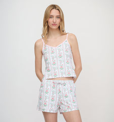 Roller Rabbit x Hill House Mischa Set - Pink Monkey Block Stripe