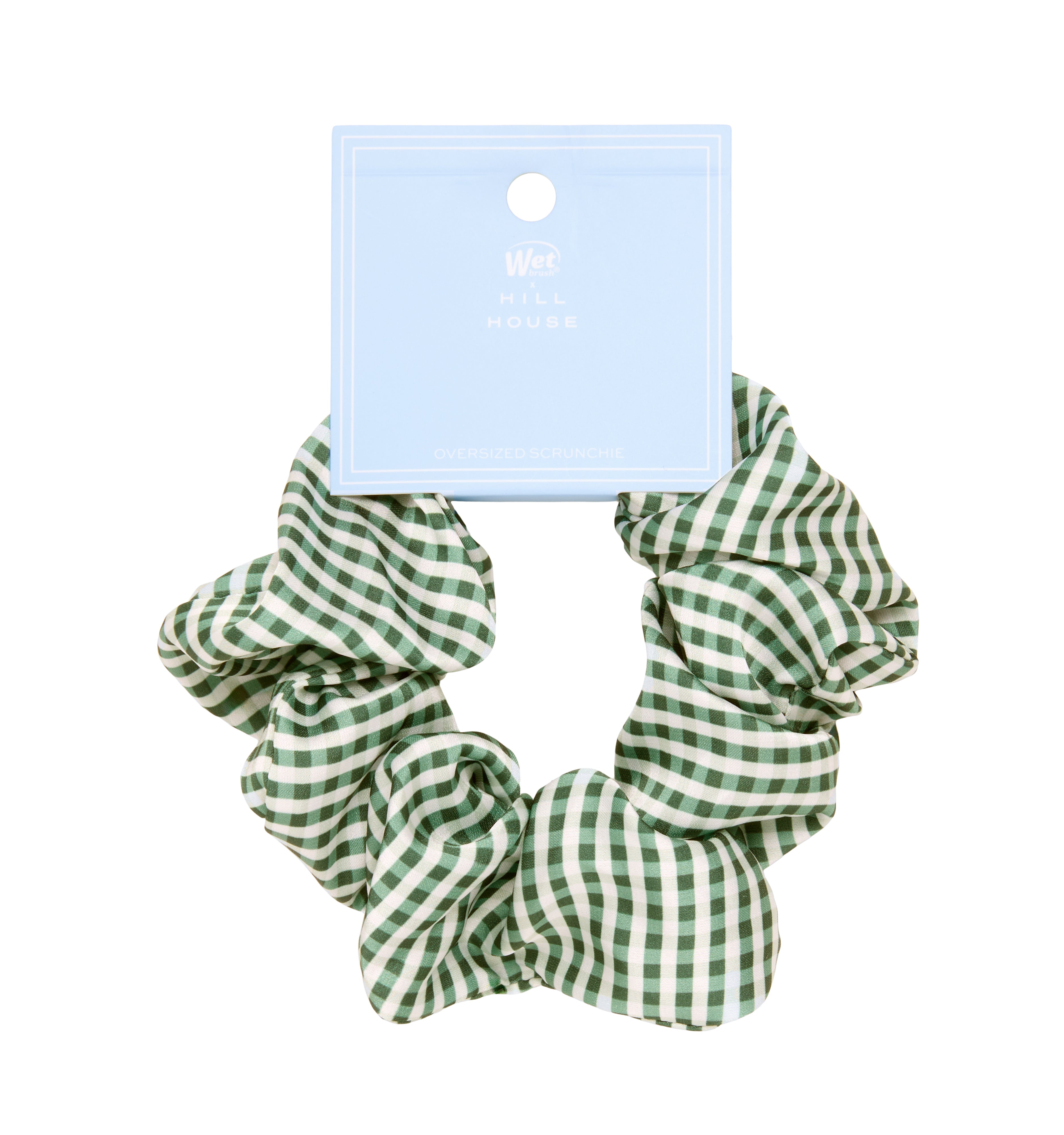 The Hill House x Wet Brush Oversized Scrunchie - Emerald Gingham