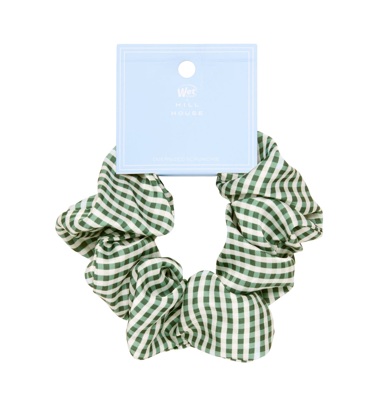 The Hill House x Wet Brush Oversized Scrunchie - Emerald Gingham