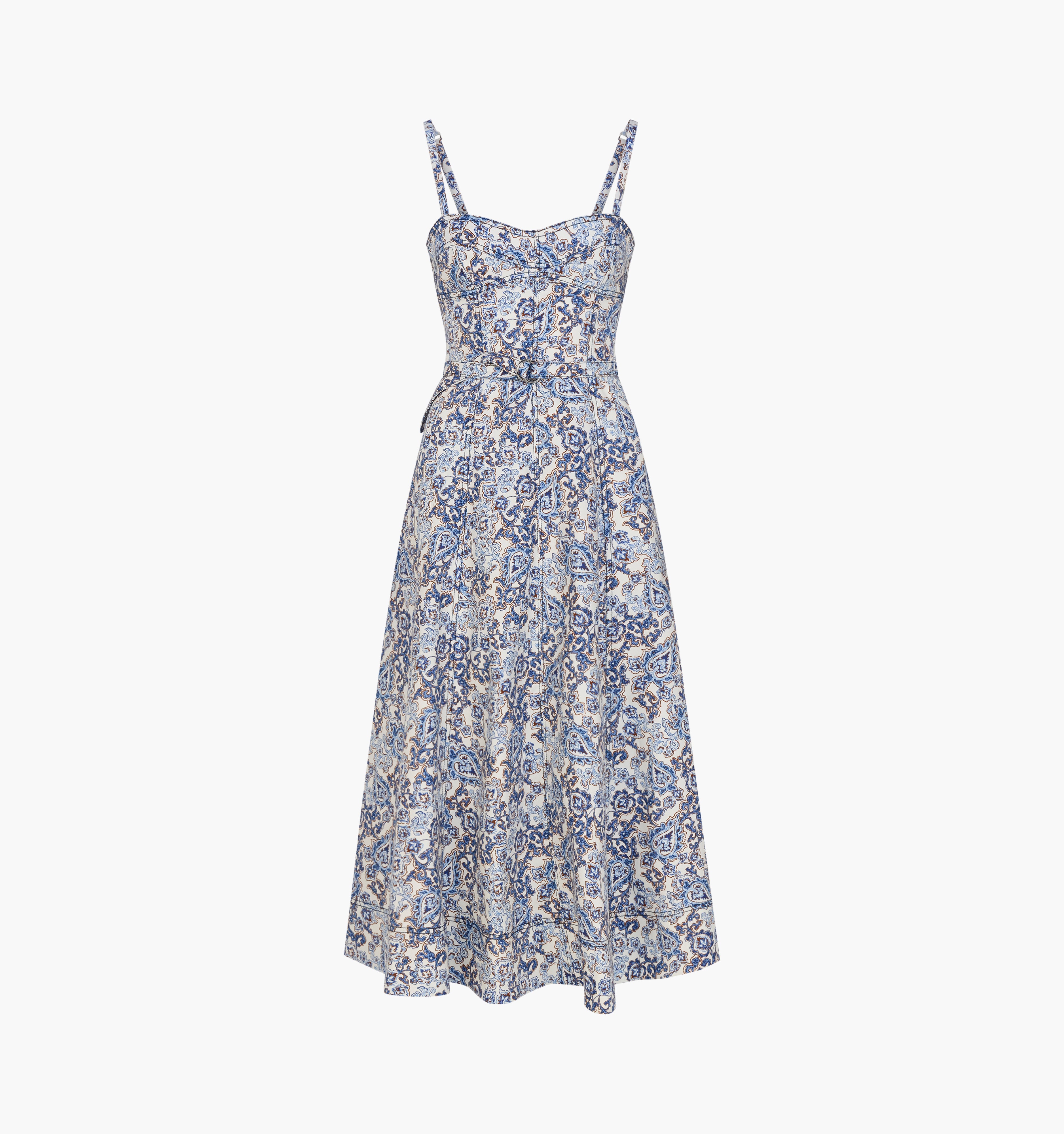 The Fiona Dress - Chedworth Paisley Blue