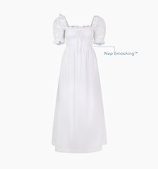 The Scarlett Nap Dress - White Shadow Stripe