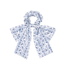 The Hill House x Wet Brush Scrunchie Bow - Blue Vine Stripe
