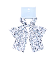 The Hill House x Wet Brush Scrunchie Bow - Blue Vine Stripe