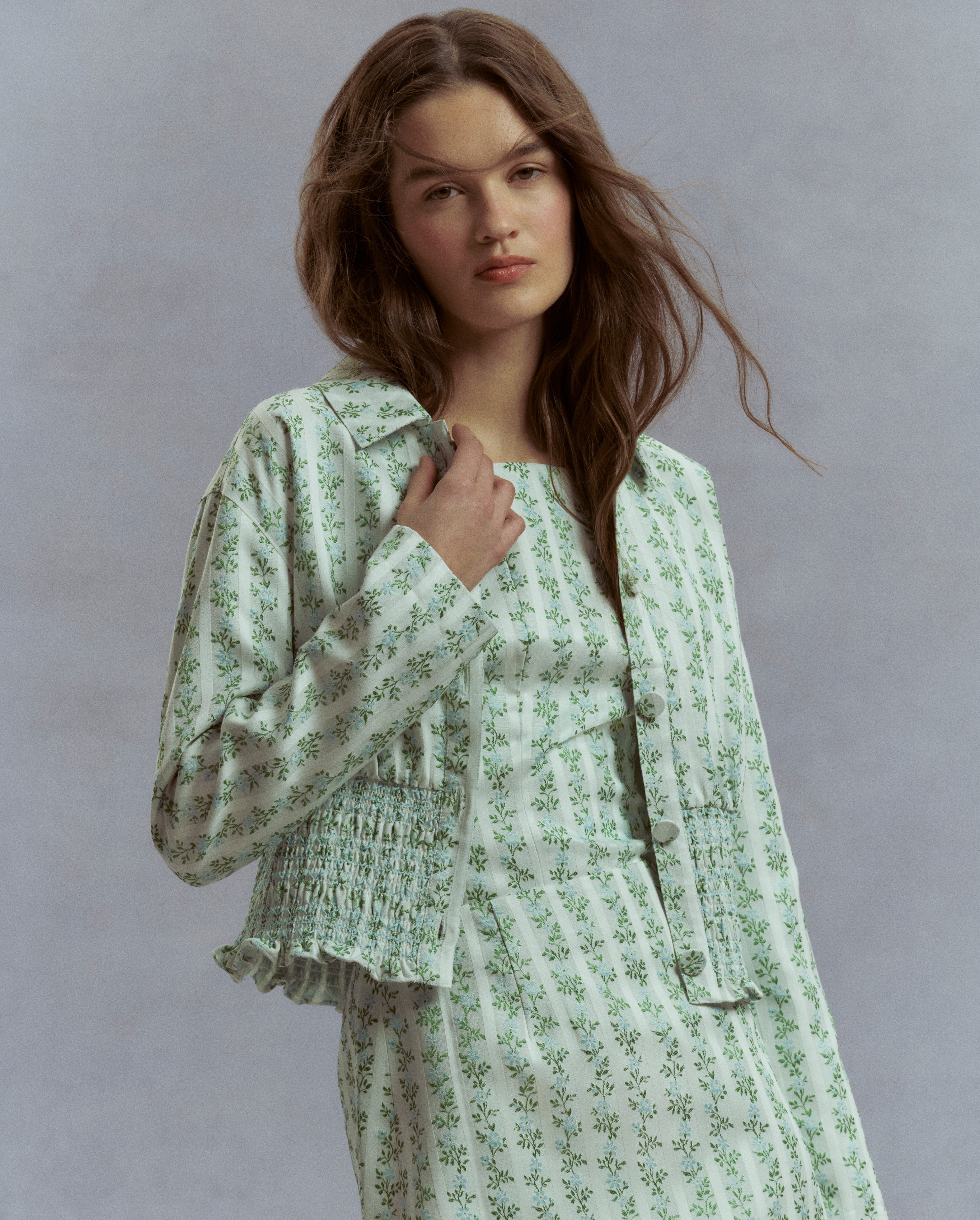 The Hunter Jacket - Brocade Vine Stripe