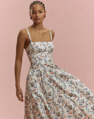 The Margot Dress - Pink Scallop Bow Chintz