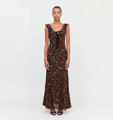 The Augustina Dress - Black Palampore Floral