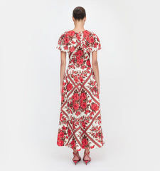 The Davina Dress - Red Diamond Rose