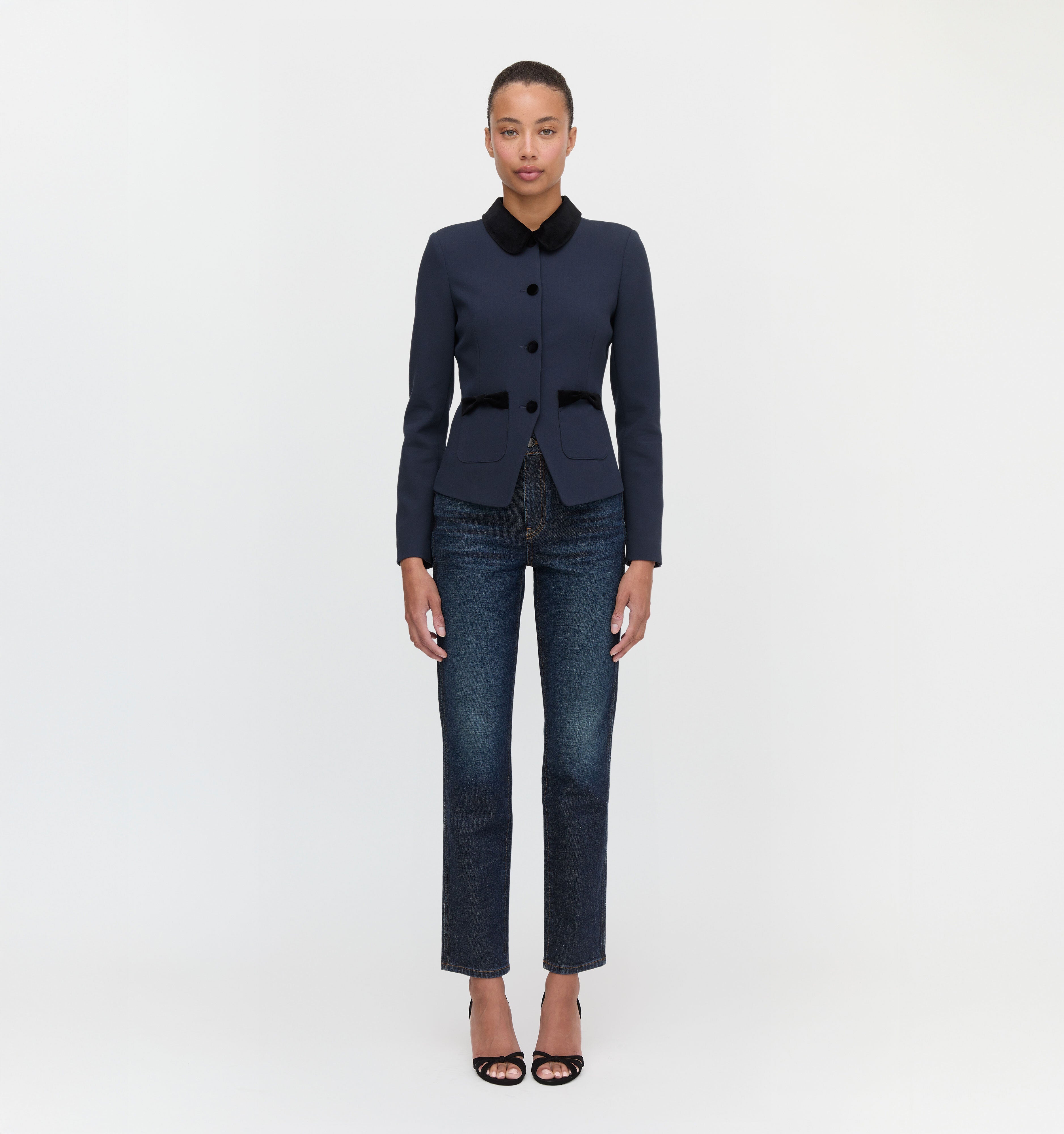 The Evalina Jacket - Navy