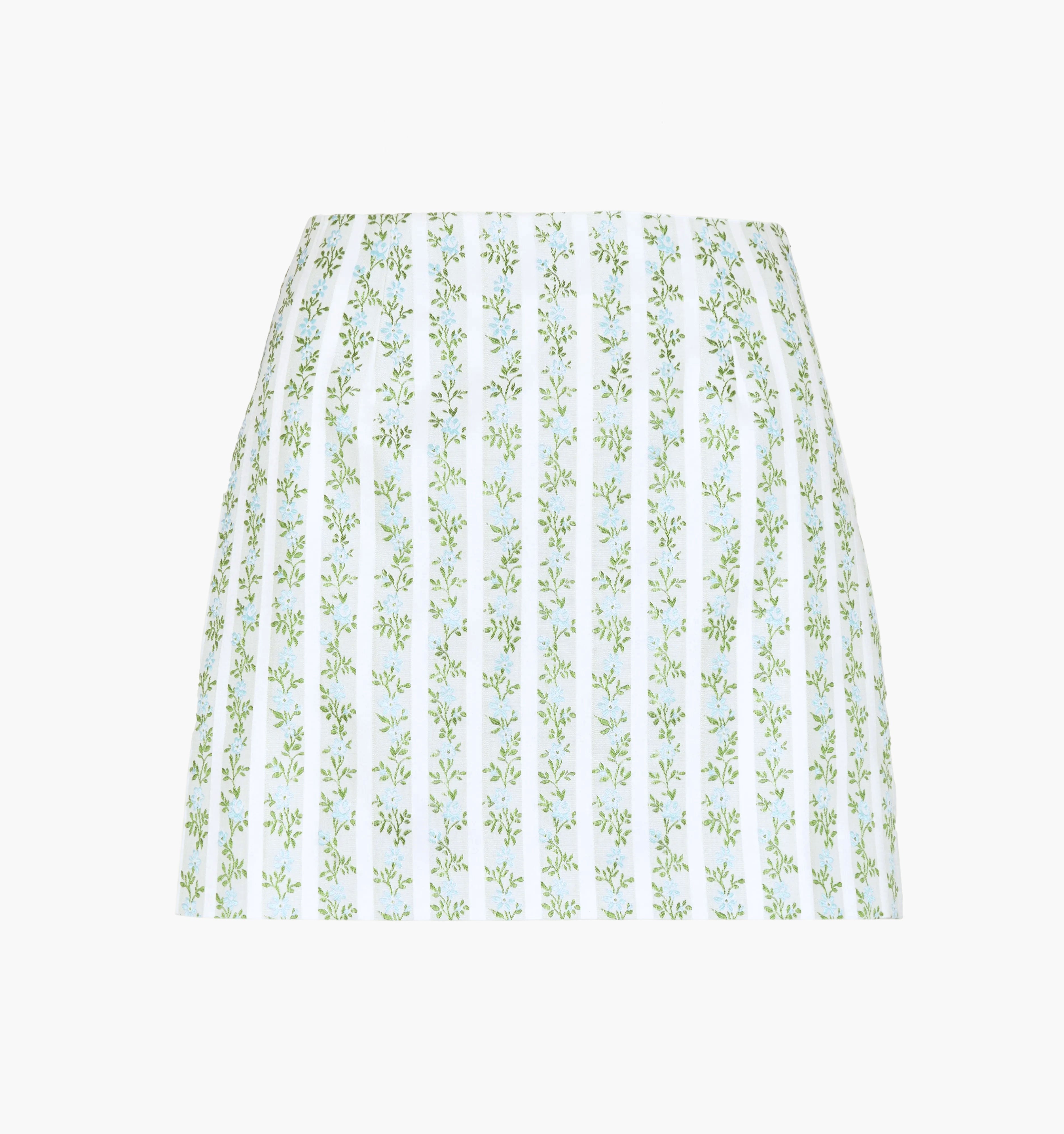 The Hallie Skirt - Brocade Vine Stripe