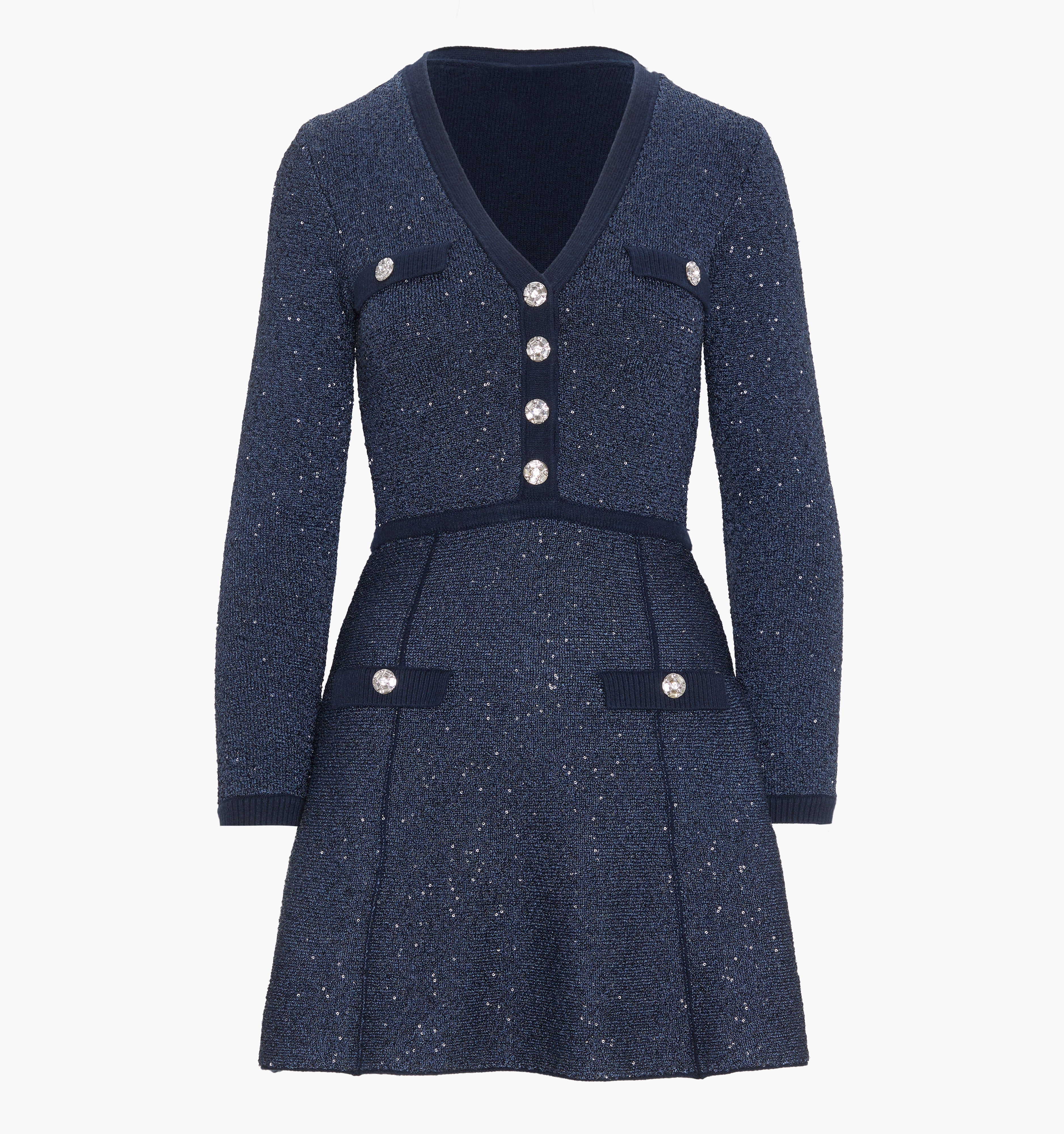 The Lana Dress - Navy Sequin