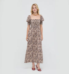 The Malene Nap Dress - Chedworth Paisley Brown