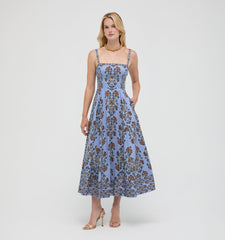 The Margot Dress - Stowell Medallion Iris