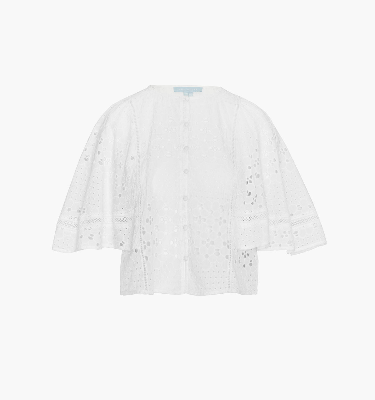 The Meadow Top - White Floral Broderie