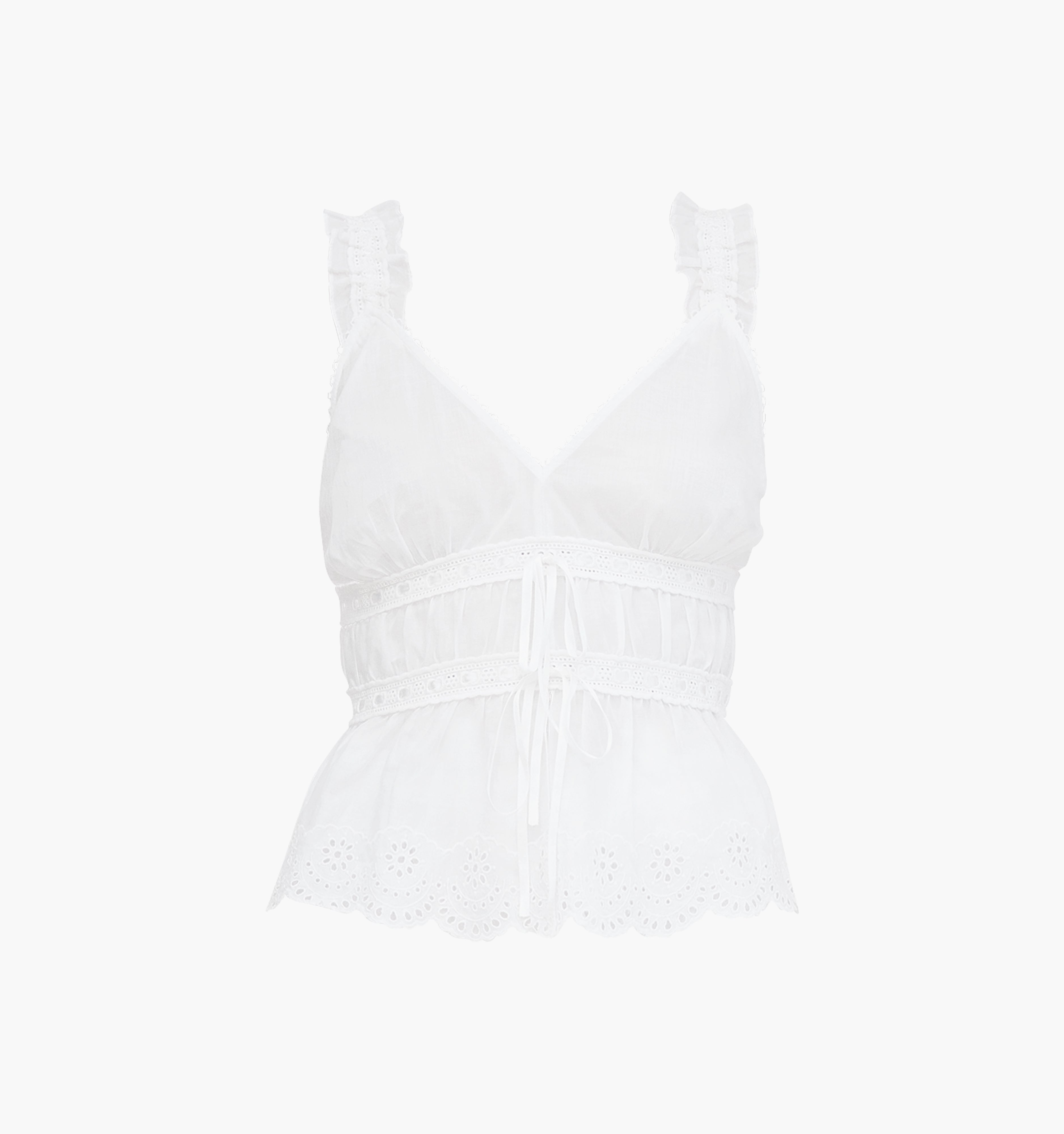 The Raven Top - White Broderie Voile