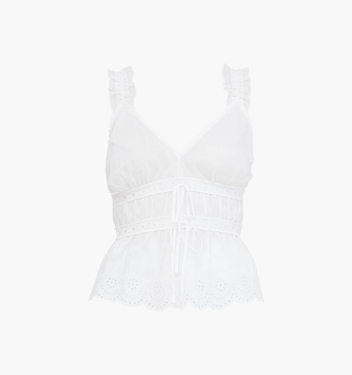 The Raven Top - White Broderie Voile