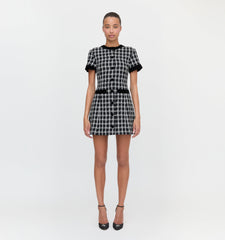 The Allegra Dress - Black and White Tweed