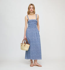 The Analiese Nap Dress - Cornflower Ditsy Thistle