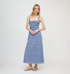 The Analiese Nap Dress - Cornflower Ditsy Thistle