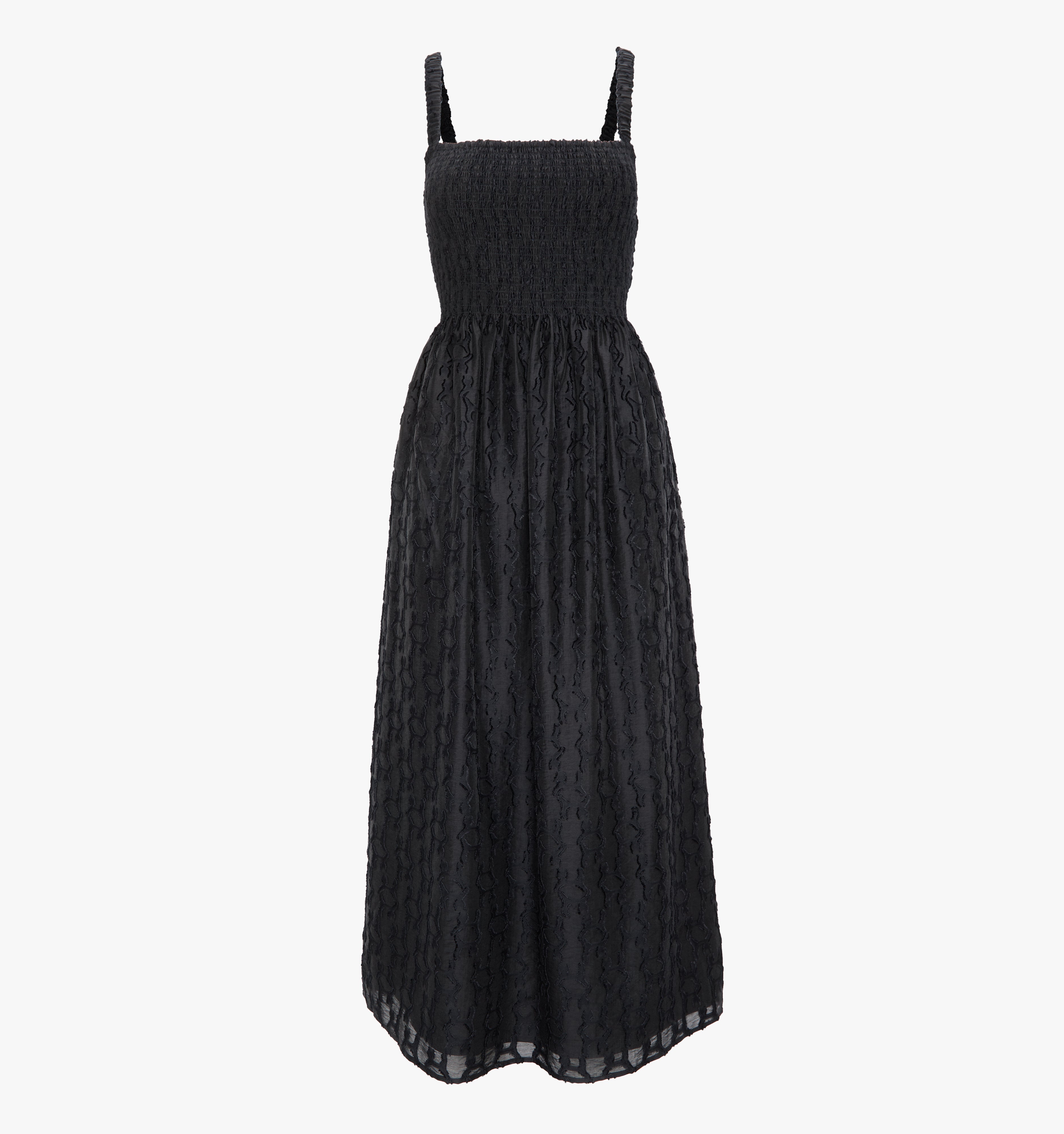 The Anita Nap Dress - Black Fil Coupé